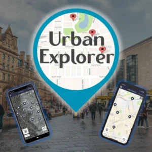 Urban explorer being played in a town