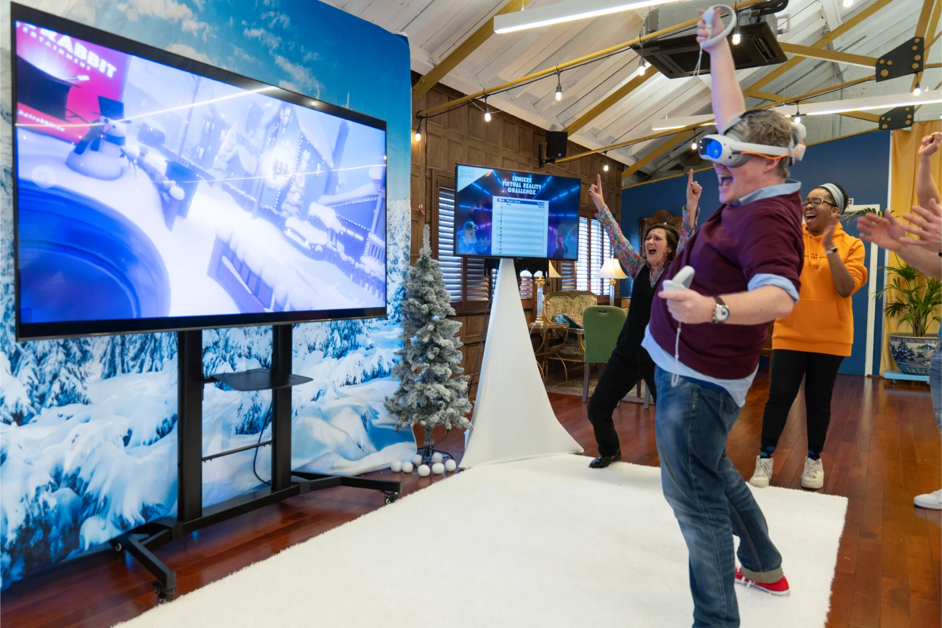 Fuzzy Brick - Hero image - playing VR corporate entertainment
