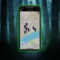 Escape The Dark Curse - GPS - mobile view map - Halloween activities for the office