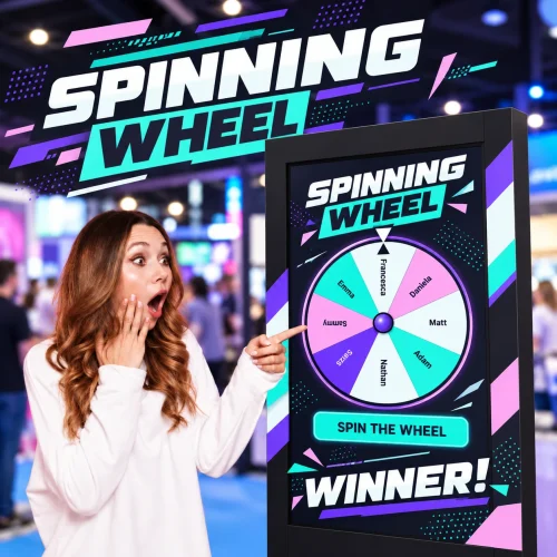 Neon Spinning Wheel Expo Showdown