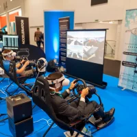 People Playing VR F1 Arcade Racing Simualtors by Fuzzy Brick - DTX (2)